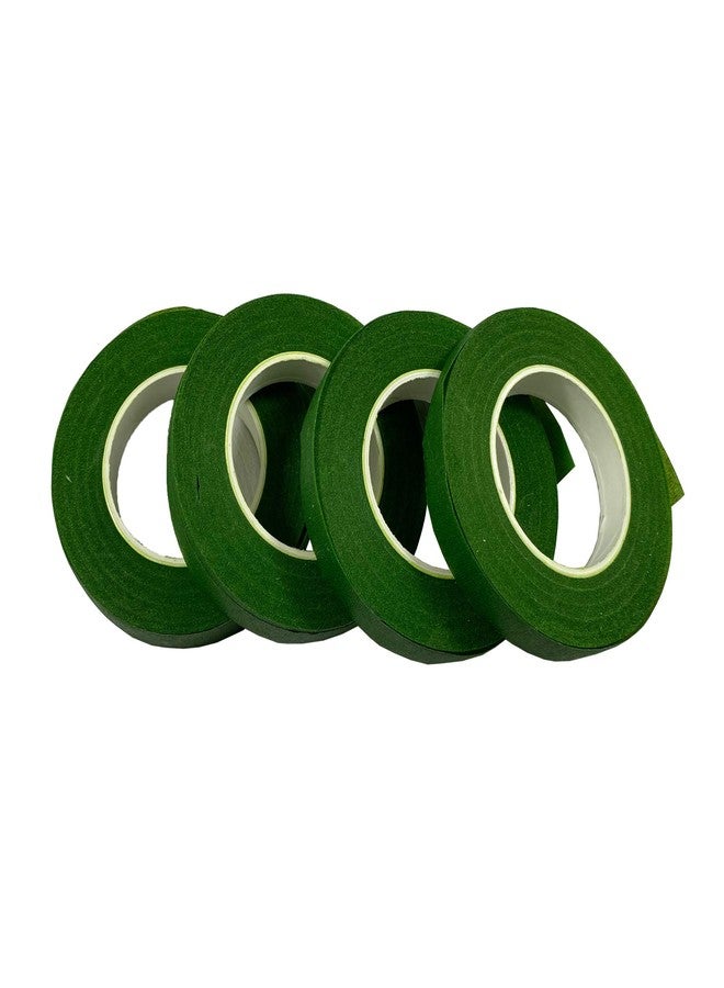 zYoung 4 Rolls Floral Tape 1/2inch Flower Tape Dark Green Floral Tape for Bouquets Floral Arranging Stem Wrap Craft - Image 1