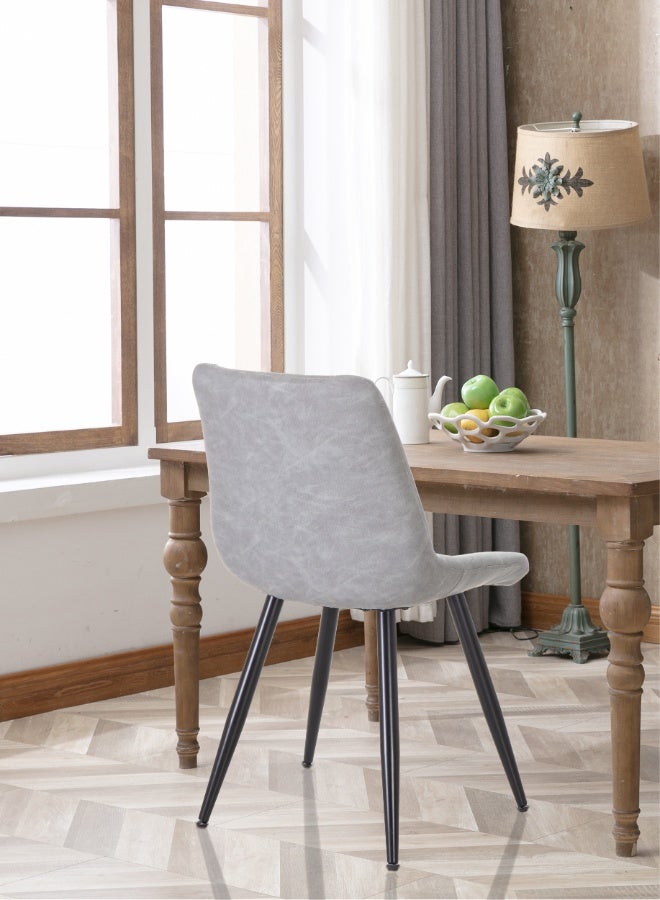 أولييرو طقم من كرسيين طعام باللون الرمادي ‎51×57×86 سم‎ - Image 4