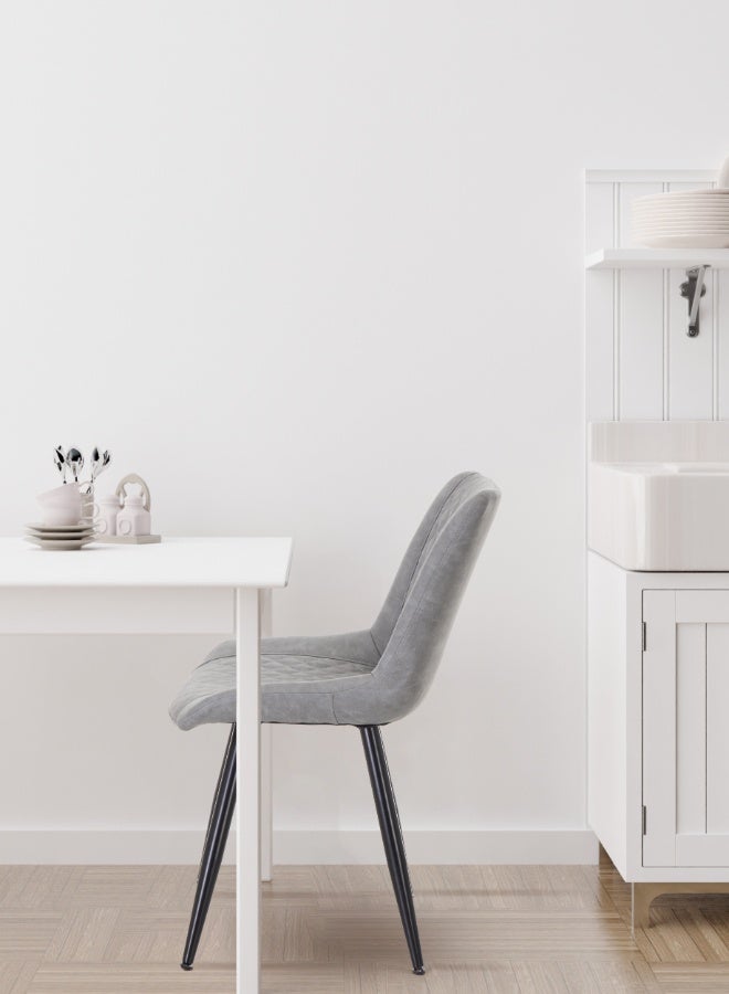 أولييرو طقم من كرسيين طعام باللون الرمادي ‎51×57×86 سم‎ - Image 3