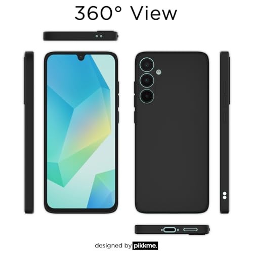 Pikkme Back Cover for Samsung Galaxy A56 5G | Camera Protection | Shockproof Soft Matte Silicon Back Case (Black) - Image 4