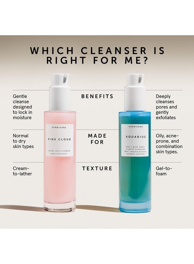 HERBIVORE Pink Cloud Hydrating Jelly Cleanser - Rosewater + Tremella Face Wash & Makeup Remover for Sensitive Skin, Plant-based, Vegan, Cruelty-free, 100mL / 3.4 oz - Image 3