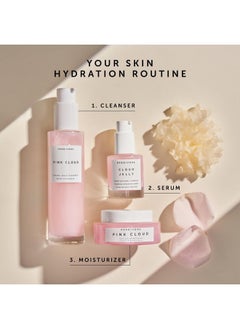 HERBIVORE HERBIVORE Pink Cloud Hydrating Jelly Cleanser - Rosewater + Tremella Face Wash & Makeup Remover for Sensitive Skin, Plant-based, Vegan, Cruelty-free, 100mL / 3.4 oz  - Image 4
