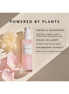 HERBIVORE HERBIVORE Pink Cloud Hydrating Jelly Cleanser - Rosewater + Tremella Face Wash & Makeup Remover for Sensitive Skin, Plant-based, Vegan, Cruelty-free, 100mL / 3.4 oz  - Image 2