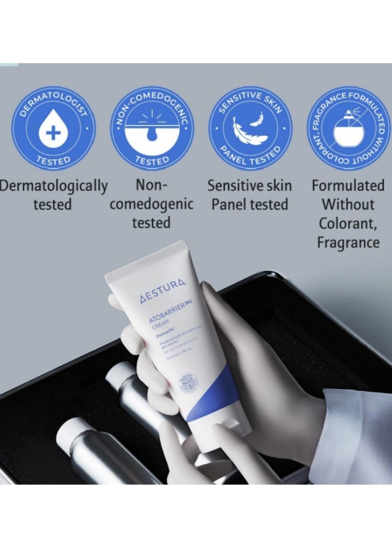 Aestura - AESTURA ATOBARRIER365 Cream with Ceramide, Korean Moisturizer for Barrier Repair | 120-hour Lasting Hydration, Capsuled Ceramides for Dry & Sensitive Skin, Non-comedogenic tested, 2.70 fl.oz.(Renewed) - Image 1