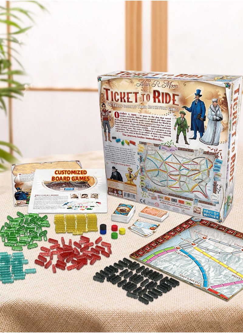 Generic Ticket to Ride Board Game , Family Board Game , Board Game for Adults and Family ,Train Game  - Image 5