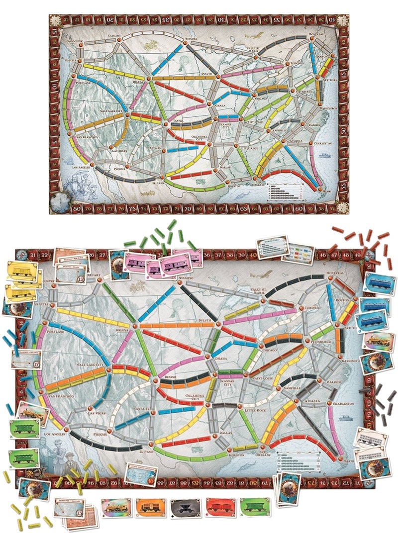 Generic Ticket to Ride Board Game , Family Board Game , Board Game for Adults and Family ,Train Game  - Image 3