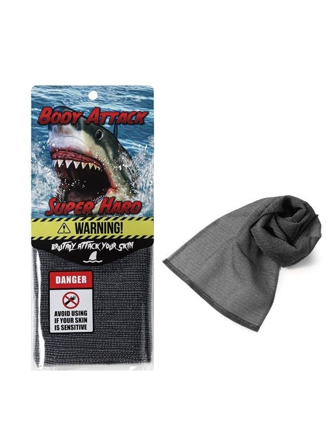 Terra Distribution Extra Rough, Exfoliating Washcloth [Made in Japan] Exfoliating Towel Special Texture Makes Fluffy Foam Lather, Back Scrubber, Dead Skin Cell Remover [Loofah for Women and Men] (Gray)  - Image 1
