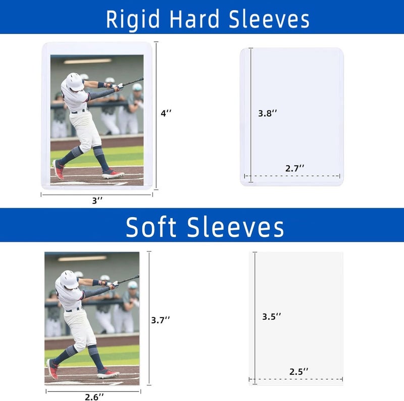Levesica 400 Pack Card Sleeves Hard Plastic 3X4 Baseball Cards Protectors - Image 4
