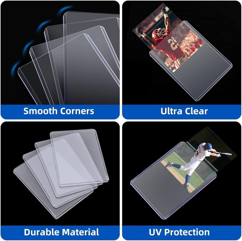 Levesica 400 Pack Card Sleeves Hard Plastic 3X4 Baseball Cards Protectors - Image 2