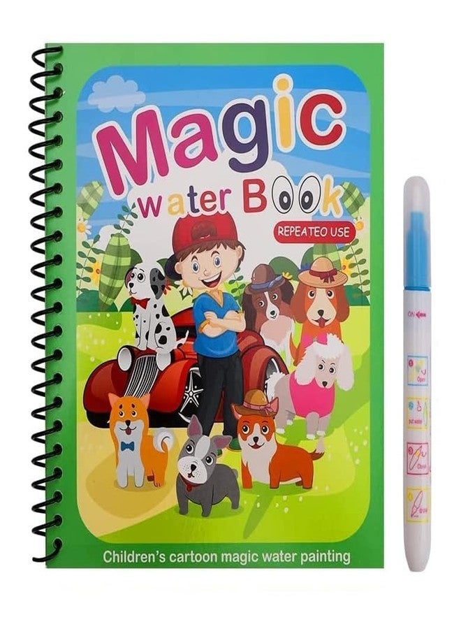 E-DUNIA® Magic Water Book,Reusable Painting Book Dinosaur Animal Ocean Universe Cartoon Painting for Toddlers Educational Learning Kit Children's Gifts(Random Design-Assorted Color) Pack of (8) - Image 5