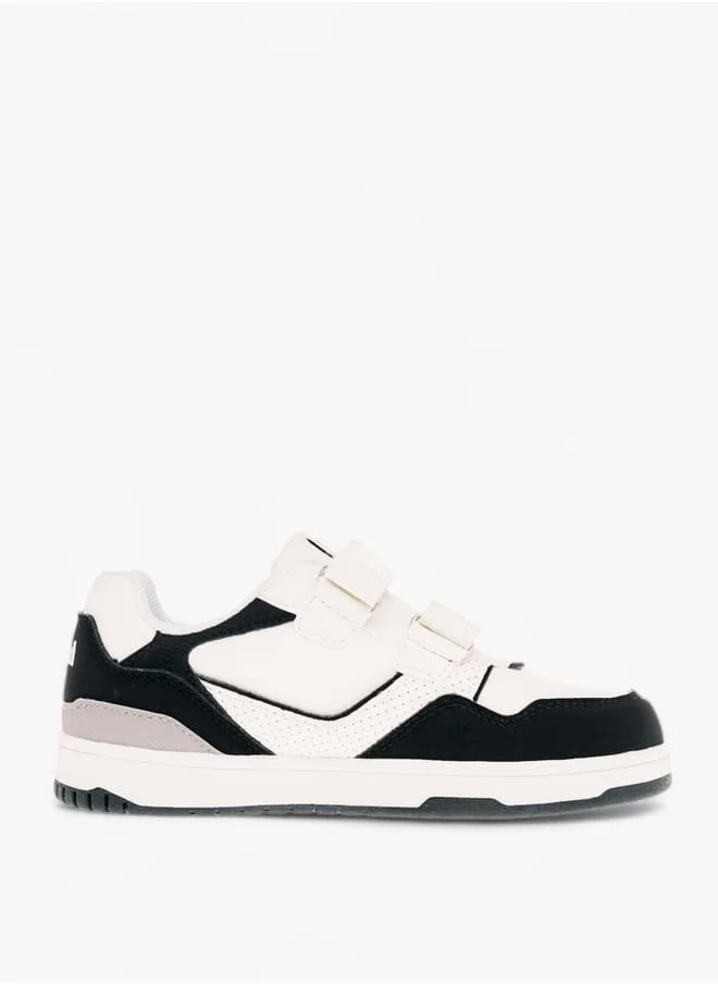 لي كوبر Boys' Panelled Low Ankle Sneakers with Hook and Loop Closure