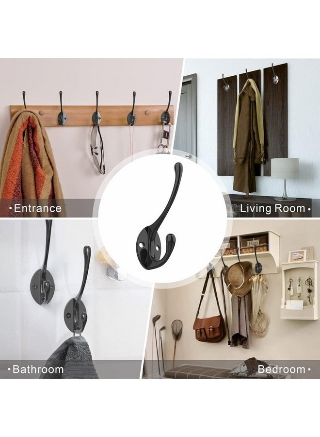 Beauenty 10 Pcs Wall Hooks for Hanging, Steel Hook, Metal Wall Hooks for Coats, Heavy Duty Single Prong Wall Hooks with 20 Pcs Screws for Towel, Key, Robe, Coats, Scarf, Bag, Cap, Coffee Cup, Mugs - Image 2