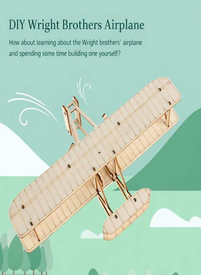 1903 Wright Flyer Model Kit - 3D Wooden Puzzle Kit, Creative Brain Puzzle & Laser-Cut Wood Assembly Craft Kit 라이트형제 비행기 Wright Brothers Flyer - Young Modeler - Image 3