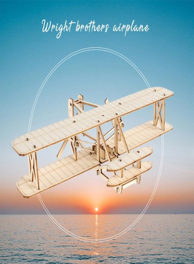 1903 Wright Flyer Model Kit - 3D Wooden Puzzle Kit, Creative Brain Puzzle & Laser-Cut Wood Assembly Craft Kit 라이트형제 비행기 Wright Brothers Flyer - Young Modeler - Image 2