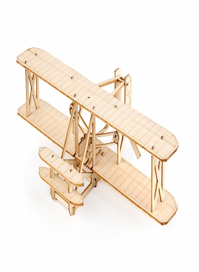 1903 Wright Flyer Model Kit - 3D Wooden Puzzle Kit, Creative Brain Puzzle & Laser-Cut Wood Assembly Craft Kit 라이트형제 비행기 Wright Brothers Flyer - Young Modeler - Image 1