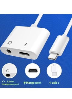 Generic USB C 3.5mm Headphone Adapter Charger AUX to Headphone Converter Compatible with MacBook Pro iPad Huawei Mate 30 Samsung S10_ OnePlus 7 Pixel 4X. White  - Image 2