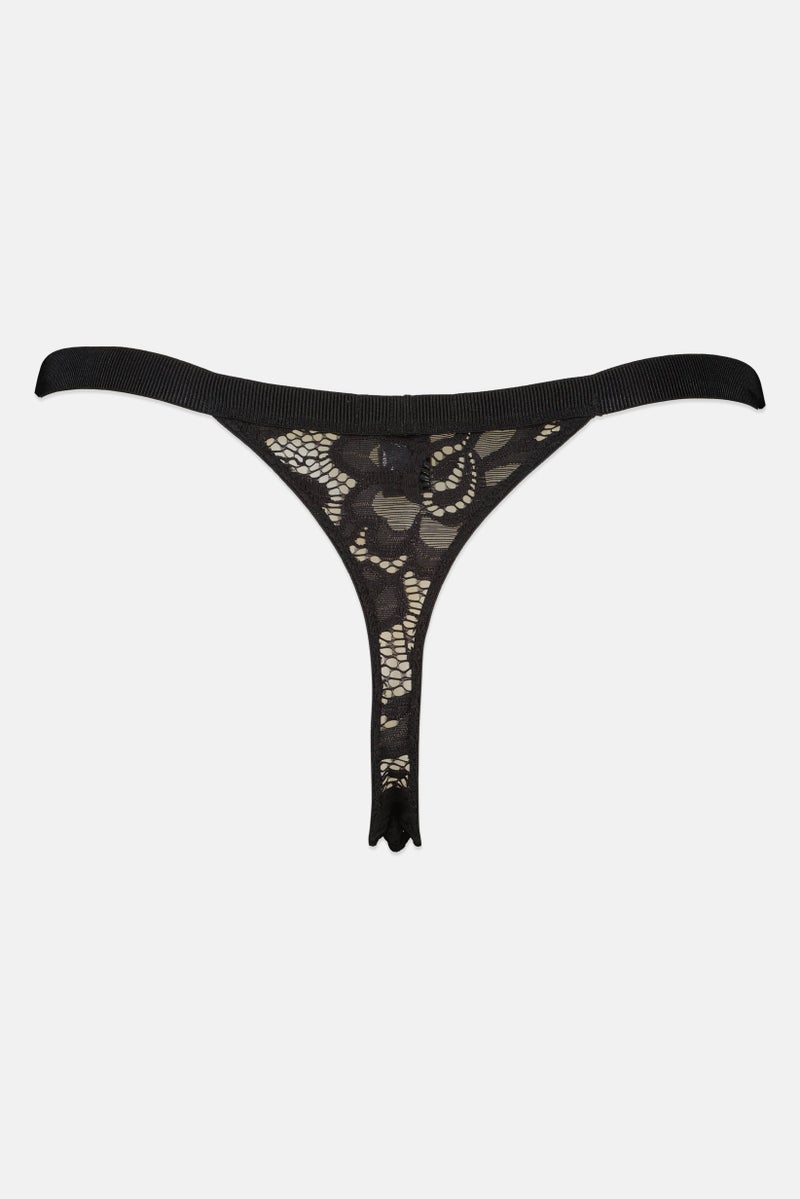 EMPORIO ARMANI Women Textured Panties, Black - Image 3