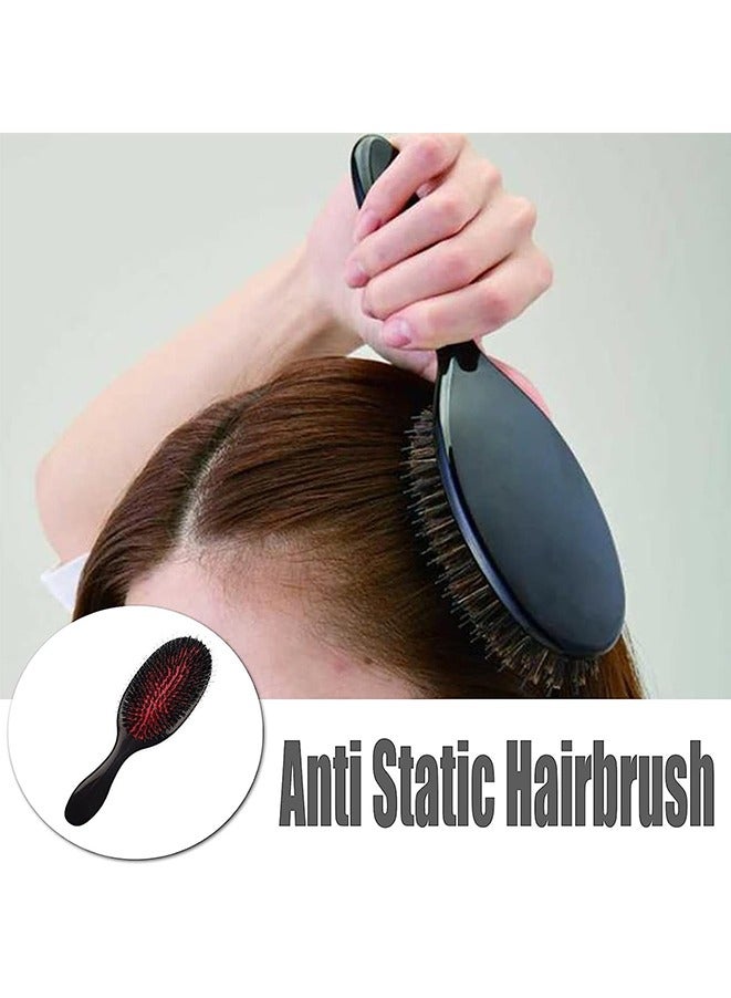 إسكدنيا Spring Hair Extension Brush, Large Hair Brush with Soft Nylon Pin, Oval Massage Scalp Detangler Brush, Nylon Bristle Hair Brush for Detangling, Defrizz, Distribute Oil, Stimulates Scalp - Image 4