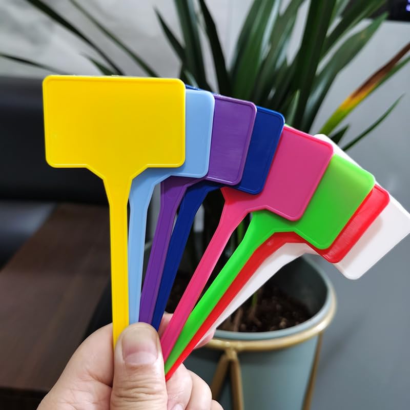 Grewery Plant Identification Tags Labels Markers, 15cm H x 5.5cm W, 50 Piece Pack, 9 Color Options, UV Resistant, Waterproof, Flexible (Yellow) - Image 1
