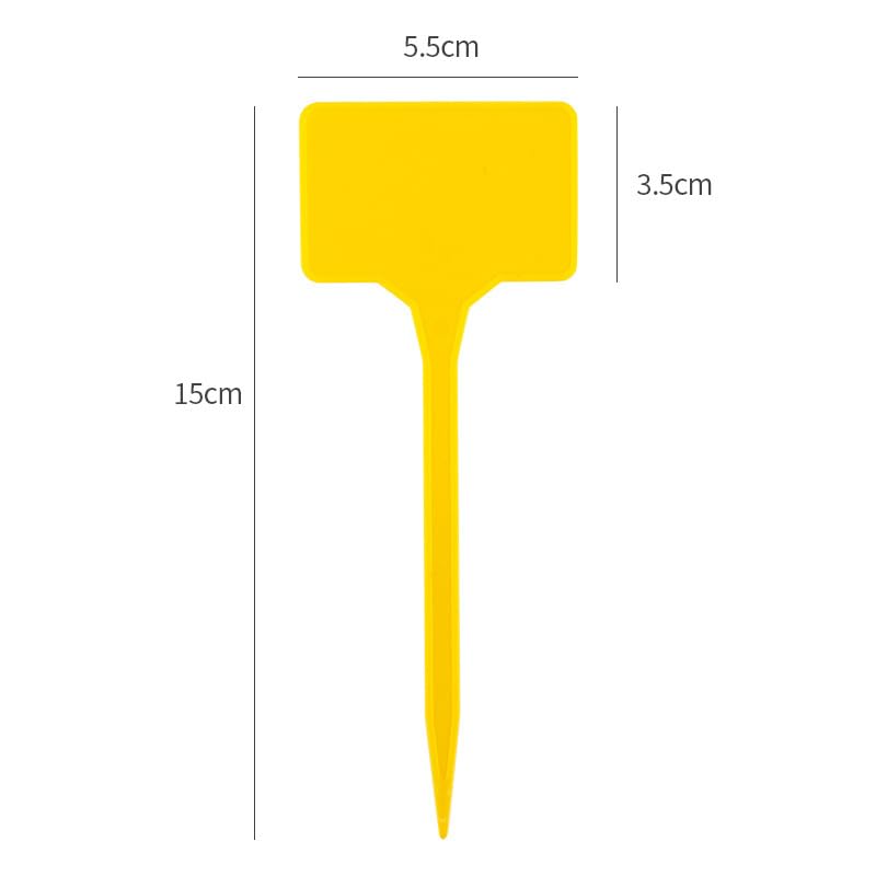 Grewery Plant Identification Tags Labels Markers, 15cm H x 5.5cm W, 50 Piece Pack, 9 Color Options, UV Resistant, Waterproof, Flexible (Yellow) - Image 3