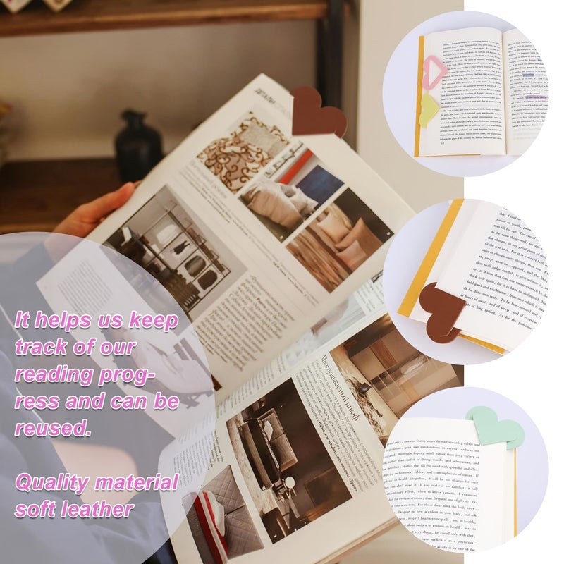 16 إشارات مرجعية على شكل قلب بألوان مختلطة للنساء المعلمات والطلاب وعشاق الكتب - Image 2