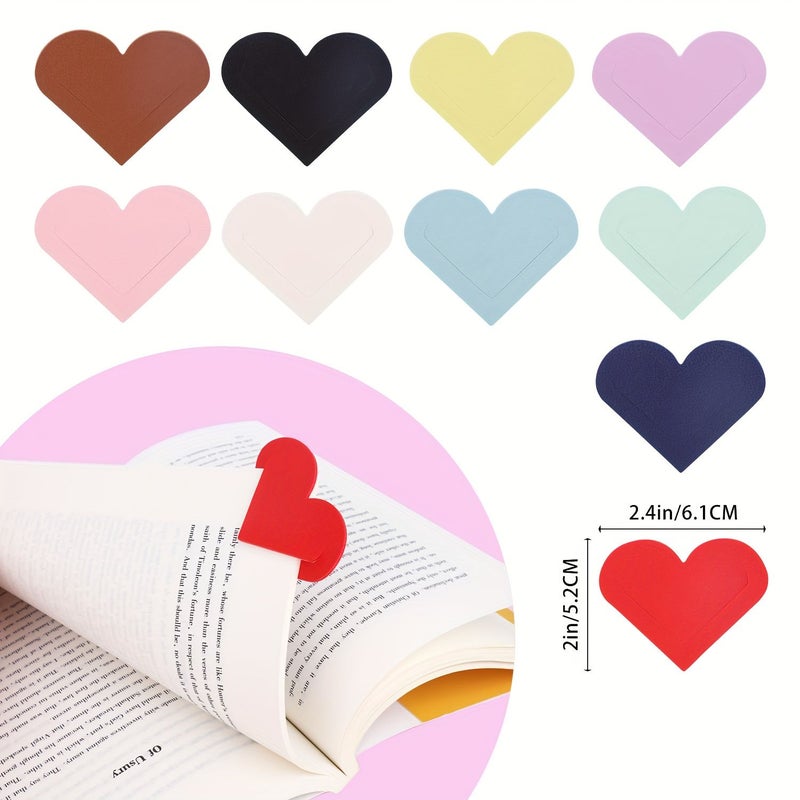 16 إشارات مرجعية على شكل قلب بألوان مختلطة للنساء المعلمات والطلاب وعشاق الكتب - Image 3
