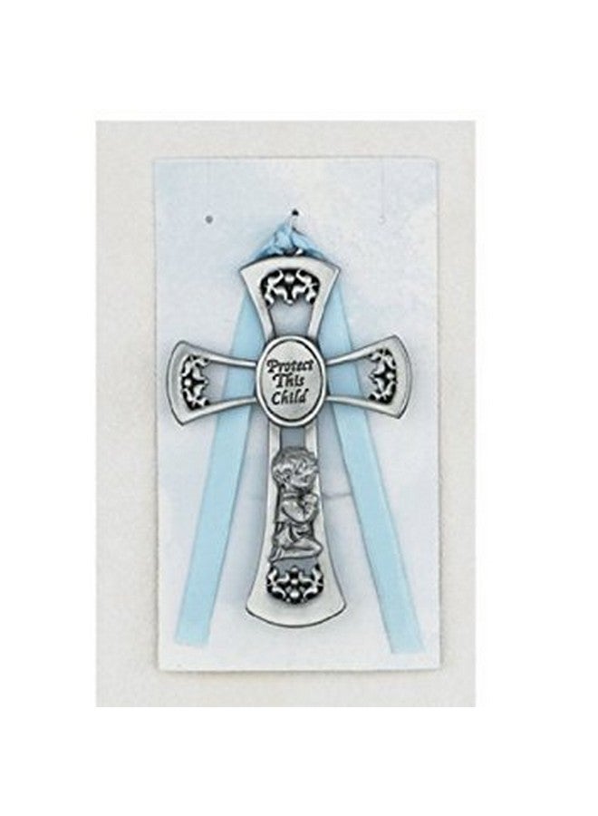 McVan Inc. 3 3/4 Boy Blue Crossed - Décor Gift Religious PW7-B-MCVAN