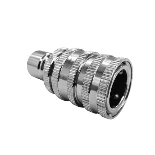 beduan 3 Sets Stainless Garden Hose Quick Connect Fittings Water Hose Connectors 34 Inch GHT Disconnect Quick Release Anti Rust Plating BrassNickel on Surface - Image 3