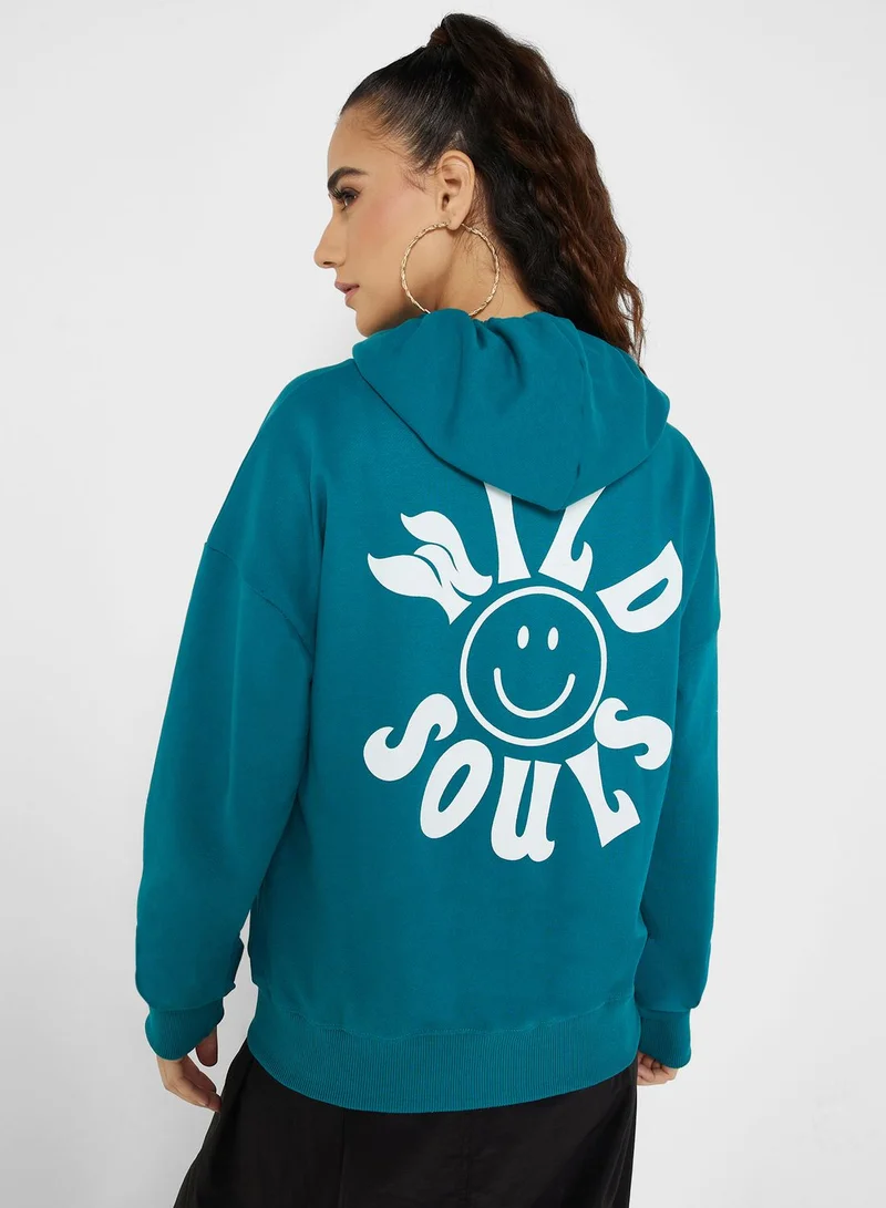 Ginger Graphic Zip Thru Hoodie