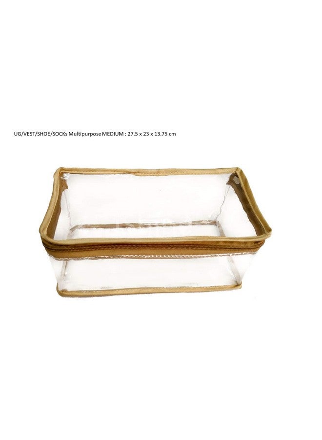 iShine Multipurpose Transparent Zipper Travel Cosmetic Make up Pouch for Men and Women Super Premium (Medium - 3 pc) - Image 5