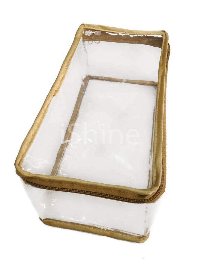 iShine Multipurpose Transparent Zipper Travel Cosmetic Make up Pouch for Men and Women Super Premium (Medium - 3 pc) - Image 2