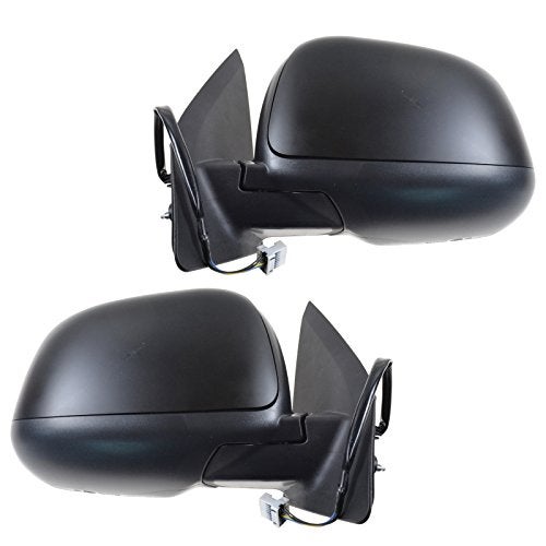 TRQ 2 Piece Driver and Passenger Side Mirror Assembly Set Electric Adjustment Heated No Memory Textured Compatible with 2010-2011 Mitsubishi Outlander 2011-2022 Outlander Sport MI1320139 MI1321139 - Image 3