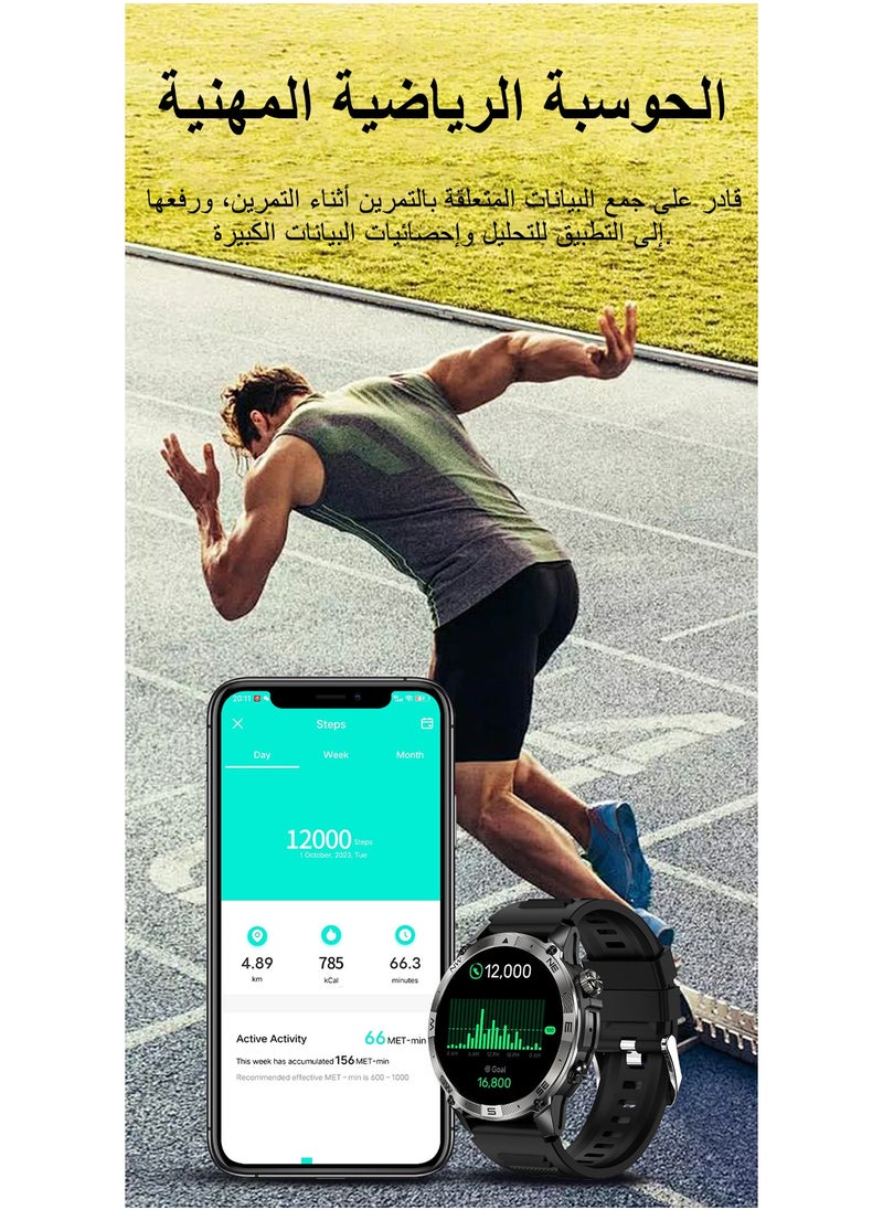 ساعة ذكية بشاشة AMOLED مقاس 1.43 بوصة، تتبع حركة GPS، مكالمات بلوتوث، قياس الارتفاع، بوصلة، ضغط الهواء، إدارة صحية متعددة الأبعاد، مقاومة للماء بتصنيف IP68، بطارية قوية بسعة 530mAh. - pzsku/Z05ACC0895BF3B43085FBZ/45/_/1733229048/93833a07-28f7-4700-ab0e-07ff5843c482