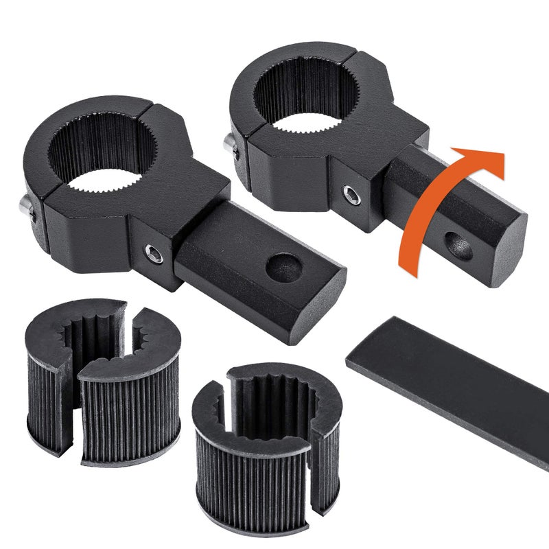 LAMPHUS Off-Road ATV UTV Light Bar Mounts Mounting Bracket Mini Bar Clamp Kits [0.75"/1"/1.25" Inch] [360-Degree] [2 Stud Sizes] [Aluminium] [2 Unit] Bull Bar Roll Bar Clamp Roll Cage Clamps Mount