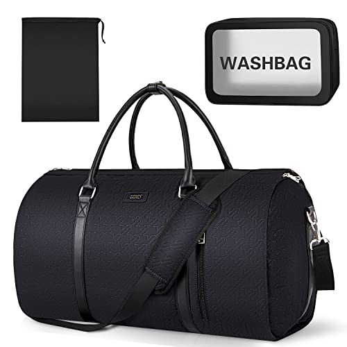TIBES Garment Bag for Travel Convertible Carry On Garment Bag Large Travel Duffel Bags for Women 2 in 1 Hanging Suitcase Suit Travel Bags for Women & Men 3pcs Set - Image 1