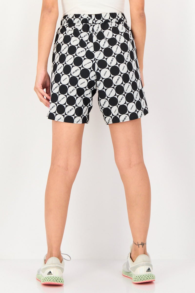 Adidas x Rich Mnisi Women Sportswear Fit Graphic Print Training Shorts, Multicolor - Image 3