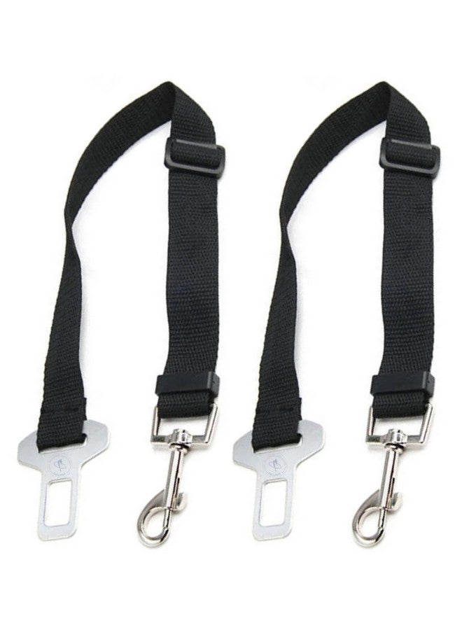 مقود سيارة للكلاب - أفضل حزام أمان للكلاب (عبوة من قطعتين) - ملحق تسخير سيارة للكلاب - أحزمة أمان قابلة للتعديل للكلاب للسيارات (17.5 بوصة - 26 بوصة) - Image 1