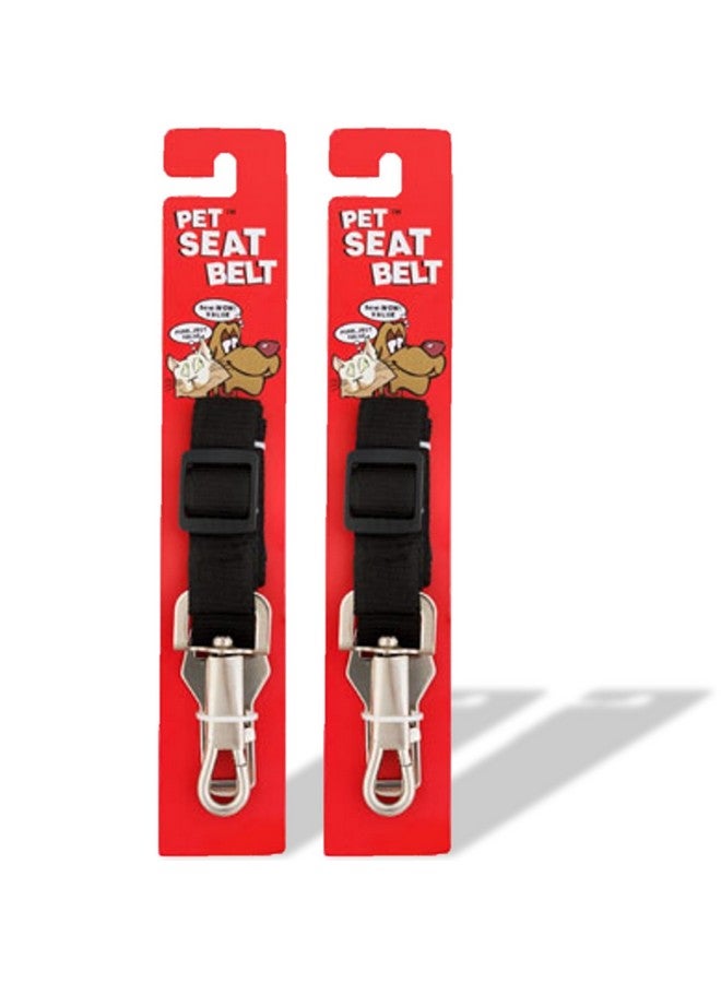 مقود سيارة للكلاب - أفضل حزام أمان للكلاب (عبوة من قطعتين) - ملحق تسخير سيارة للكلاب - أحزمة أمان قابلة للتعديل للكلاب للسيارات (17.5 بوصة - 26 بوصة) - Image 4