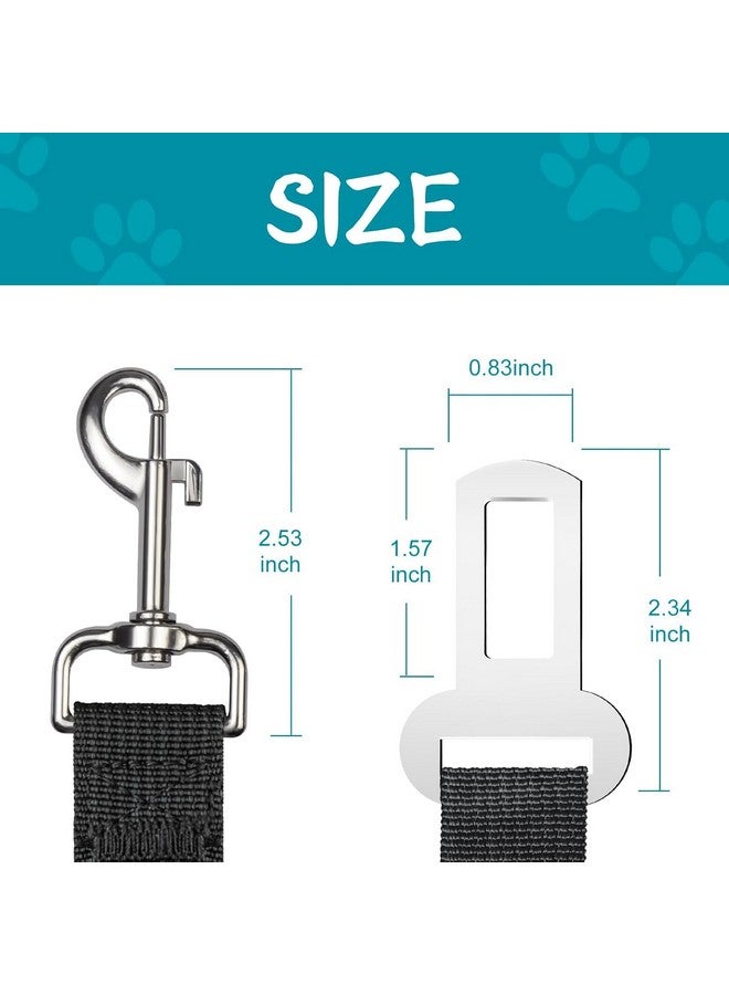 مقود سيارة للكلاب - أفضل حزام أمان للكلاب (عبوة من قطعتين) - ملحق تسخير سيارة للكلاب - أحزمة أمان قابلة للتعديل للكلاب للسيارات (17.5 بوصة - 26 بوصة) - Image 5