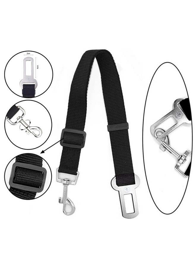 مقود سيارة للكلاب - أفضل حزام أمان للكلاب (عبوة من قطعتين) - ملحق تسخير سيارة للكلاب - أحزمة أمان قابلة للتعديل للكلاب للسيارات (17.5 بوصة - 26 بوصة) - Image 2