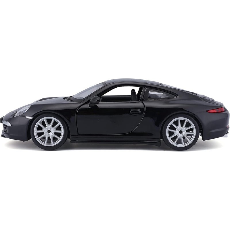 بوراجو سيارة بورش 911 كاريرا 1/24 - اسود - 18-21065 - Image 2