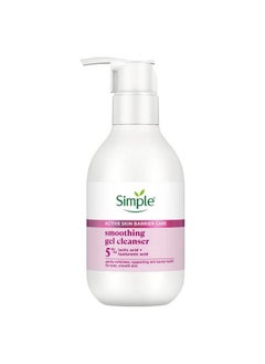simple Active Skin Barrier Care Smoothing Gel Face Cleanser 150Ml With 5% Lactic Acid,Hyaluronic Acid&Ceramide Boosters|Gentle Exfoliating Face Wash For Brighter,Even-Tone,Smoother Skin,For Women&Men  - Image 1