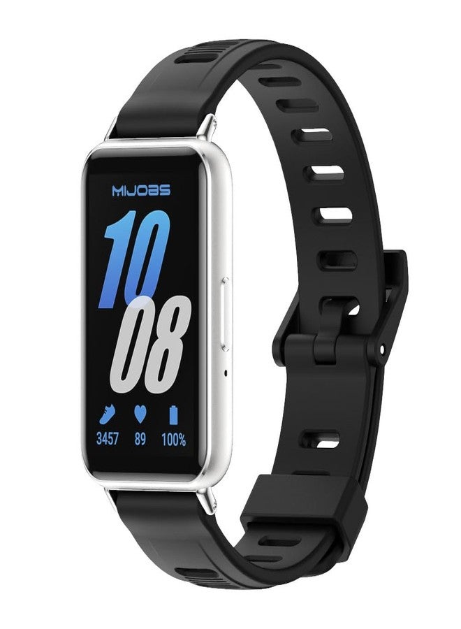 MIJOBS Strap Compatible with Samsung Galaxy Fit 3 SM-R390 Bands for Women Men, Silicone Sport Straps Replacement Wristband Accessories for Samsung Galaxy Fit3 - Image 1