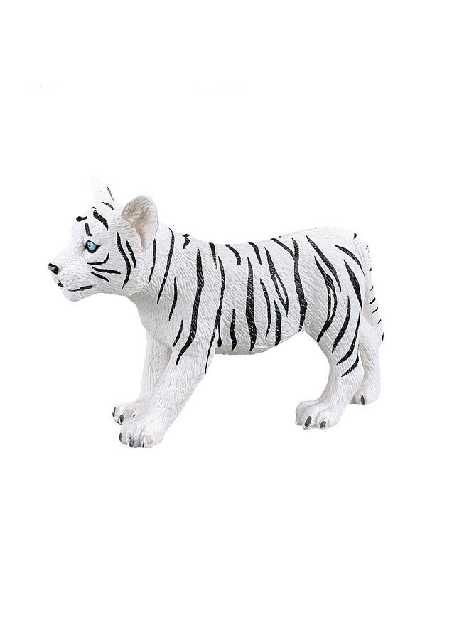 MOJO White Tiger Cub Realistic International Wildlife Hand Painted Toy Figurine - Image 2