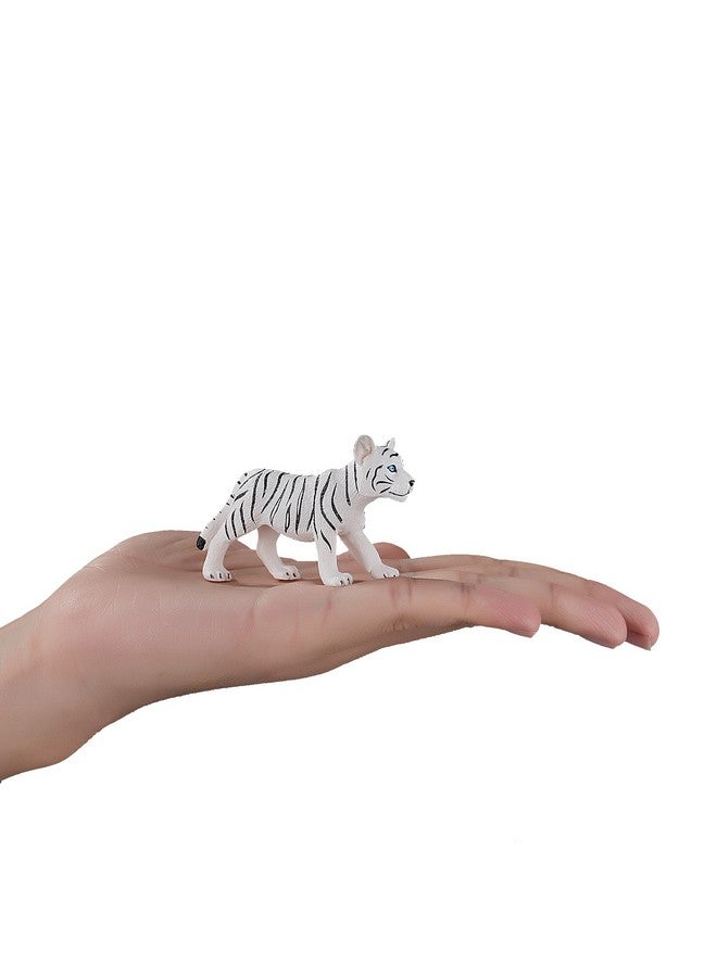 MOJO White Tiger Cub Realistic International Wildlife Hand Painted Toy Figurine - Image 4