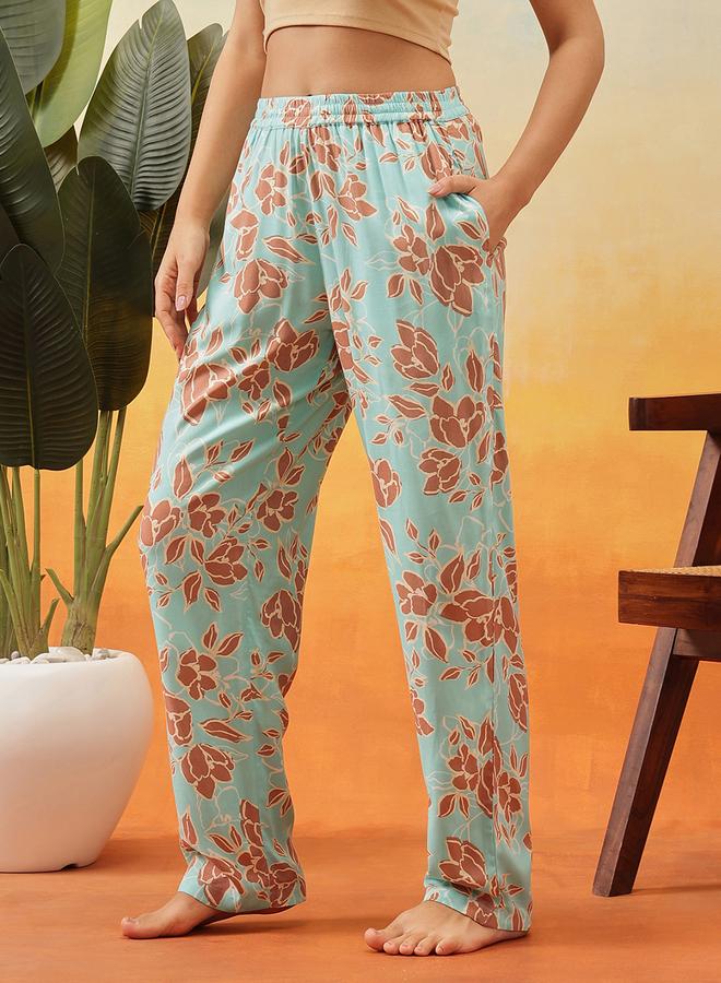 Clovia Floral Print Rayon Pyjama - Image 3
