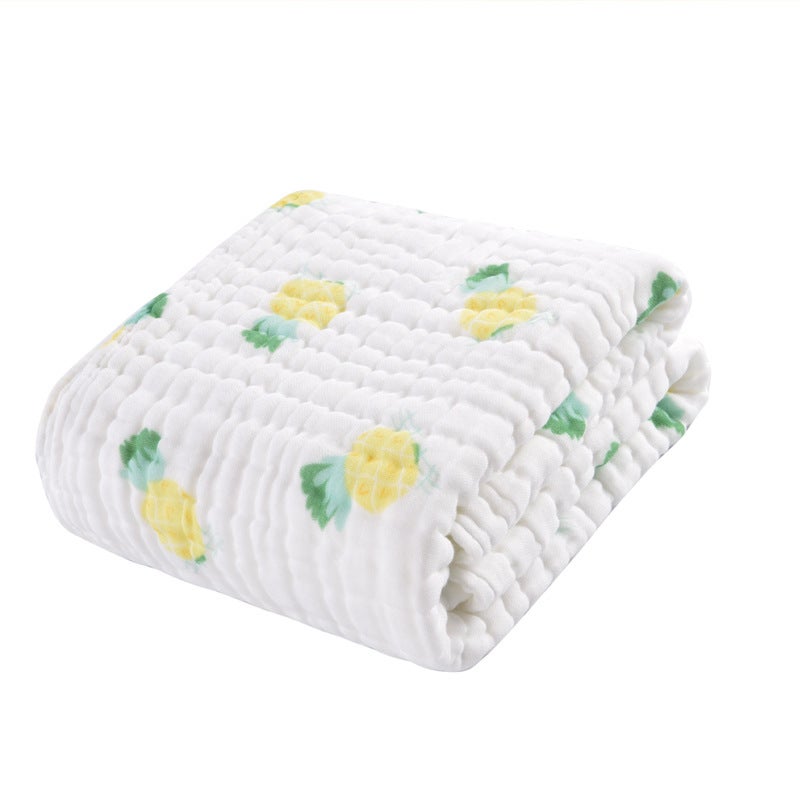 Premium Baby Bath Towel - Newborn Cotton Gauze Blanket, 6-Layer, Made in Xinjiang