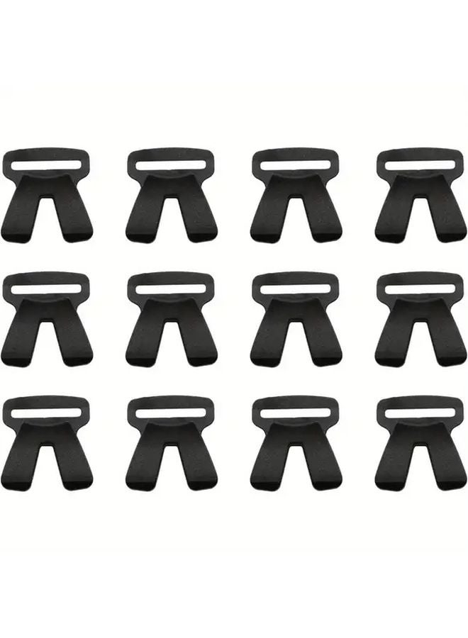 12Pcs Black Heavy Duty Plastic Hooks For Backpack Car Bike Garage Storage - Image 1