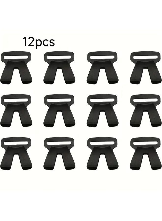 12Pcs Black Heavy Duty Plastic Hooks For Backpack Car Bike Garage Storage - Image 2