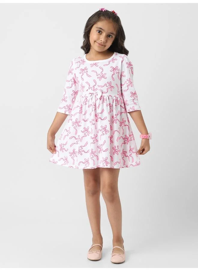Nautinati  Ribbon Print Dress for Women | Best Price UAE